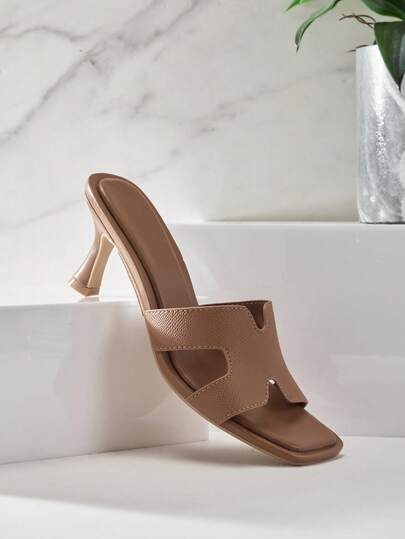 SHUZIA Damskor med utskurna detaljer, moderiktiga och bekväma sandaler med klack