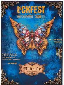 这款哥特式蝴蝶笔记本采用全彩复古欧式插画，内含110页全彩印刷，风格浓郁复古，融合了欧洲装饰艺术美学。封面插画灵感源自深色蝴蝶翅膀。 - 藍色 - 查看 6