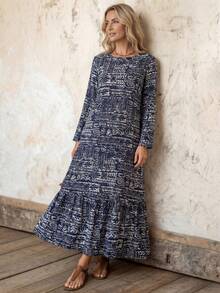 EMERY ROSE 女士复古风长袖连衣裙 - 彩色 - 查看 3