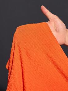 Slaydiva Bộ đồ 2 mảnh mùa Xuân/Hè mới, thích hợp cho đi làm, đi nghỉ mát, đi chơi hàng ngày, dự tiệc, hẹn hò, lễ hội âm nhạc, ăn uống, đi biển và nghỉ dưỡng - Áo crop top tay ngắn trễ vai màu cam trơn và quần short rộng có túi, chất liệu vải dệt kim, cỡ lớn. - trái cam - Xem 9