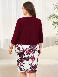 Ellevyn Bộ đồ 2 mảnh cỡ lớn, họa tiết hoa trang nhã, trang phục mùa hè cho nữ, bộ đồ 2 mảnh cho nữ, bộ đồ mùa hè cho nữ, trang phục nghỉ dưỡng, bộ đồ 2 mảnh thanh lịch. - Nhiều màu - Xem 2