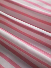 Resyla Korean Style Fashionable Versatile Colorful Striped Pattern Sweatshirt, Suitable For Outerwear, Photography, Camping, Autumn, Winter, Back To School, Women's Regular Crew Neck