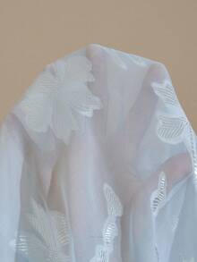 Aveloria Modichic French Design Luxurious High-End Jacquard Camisole Strap Tie Waist Flared Hem Sleeveless Dress - Blue - View 3