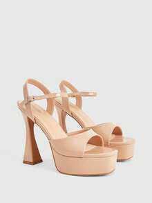 CUCCOO LuxiPop Women Heeled Sandals - Apricot - View 3