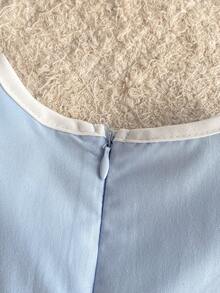 PrepCrw 女童学院风圆领短袖连衣裙 - 彩色 - 查看 9