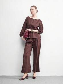 CUCCOO BIZCHIC Women's Elegant Commuting Minimalist Square Toe Pumps Valentine's Day - Burgundy 1 - View 7