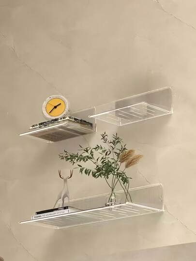 1 Pc No Drill Wall Mount Rack, For Displaying Router, Monitor, Photos And Various Household Items