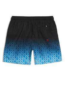 Manfinity Swimmode Men's Ombre Short Sleeve Casual Drawstring Waist Loose Beach Pants - Blue - View 2