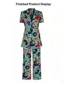 色彩缤纷的非洲蜡染布 – 100% 涤纶安卡拉印花布，适用于缝纫和服装设计 – 柔软面料，适合制作传统服装、工艺品和配饰 - 彩色 - 查看 6