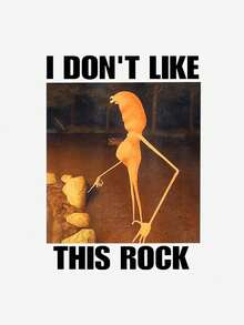 INAWLY 女士标语印花圆领短袖休闲宽松T恤 - 白色 - 查看 3