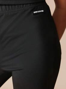 SUMWON Plaid Checkered Button Down Shirt With High Waisted Flare Leg Pants Three Piece Co-Ord Set Casual Everyday Outfit - Black and White - View 6