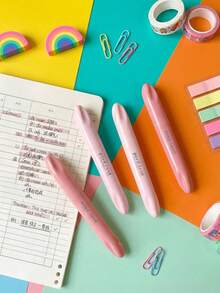 Joivida Doppelseitiger Farbverlauf Highlighter im japanischen Stil, ästhetischer Dreifarbmarker für Studenten, Notizen, Planer - Verschiedenfarbig - Übersicht 1