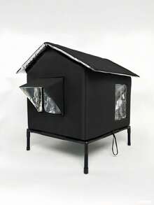 Casa per gatti da esterno pieghevole, isolata e riscaldata, spaziosa e rimovibile, per gatti randagi e da compagnia, portatile e facile da pulire, impermeabile - L-45*40*55 cm - Visualizzare 11