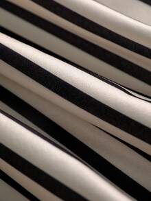 Franclia 韩版时尚百搭彩色条纹图案卫衣，适合外套、摄影、露营、秋季、冬季、返校，女士常规圆领 - 彩色 - 查看 5