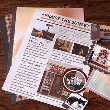 Scrapbooking Supplies Kit, Aesthetic Daily Life Travel Scrapbook Kit For Bullet Junk Journal, Stationery, A6 Grid Notebook, Retro Time Traveler Craft Journaling Supplies, Birthday Craft Gift Teen Girl Kid Women, - Multicolor - View 10