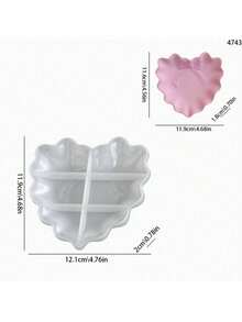 编织心形硅胶模具 DIY 情人节礼物 心形手工皂 香薰蜡烛模具 节日氛围装饰摆件 石膏模具 手工艺品制作 环氧树脂模具 - 白色 - 查看 8