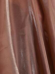 Revavyn Đầm ngắn tay phồng màu cà phê trơn dáng rộng cổ tròn, cài cúc nhiều lớp, xếp tầng, tay dài, kiểu dáng thướt tha, thích hợp cho mùa xuân/hè. - Cà phê - Xem 7