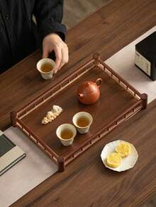 1 Khay gỗ óc chó có tay cầm, dùng để đựng thức ăn, đồ ăn nhẹ, đồ uống, sushi, bít tết, pizza, món tráng miệng, bánh ngọt, bánh mì, khay ăn sáng, khay cà phê, khay trà, đĩa đựng đồ nguội. - Màu Tím - Xem 7