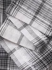 DAZY 男童格子衬衫和牛仔裤套装 - 白色 - 查看 9