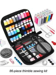 1pc Embroidery Pattern Book With 86 Pcs Thread Needle DIY Sewing Kit Starter Set For Beginners Handcraft Hobby Stitching Crafting Supplies Embroidering Tool Gift - Multicolor - View 4