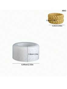 Silicone Molds For DIY Epoxy Resin Braided Twisted Rope Storage Boxes& Plaster Candle Jars - White - View 10