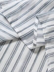 VENTUSAIL Men's Fashionable Casual Striped Short Sleeve Shirt - Multicolor - View 3