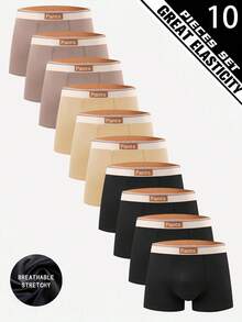 Velminro Men's Woven Waistband Casual Comfortable Breathable Boxer Briefs Pack Of Underwear Men Men Underwear Pack Mens Stretch Boxers - Multicolor - View 1