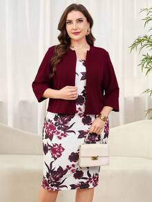 Ellevyn Bộ đồ 2 mảnh cỡ lớn, họa tiết hoa trang nhã, trang phục mùa hè cho nữ, bộ đồ 2 mảnh cho nữ, bộ đồ mùa hè cho nữ, trang phục nghỉ dưỡng, bộ đồ 2 mảnh thanh lịch. - Nhiều màu - Xem 4