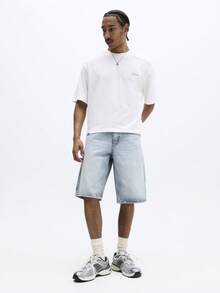 SUMWON Men's Casual Crew Neck Short Sleeve Graphic T-Shirt With Script Logo Design Regular Fit Cotton Tee Daily Wear Summer Tops Plain - White - View 3