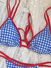 Swim Mod Women's Summer Random Print Halter Bikini Set - Multicolor - View 5