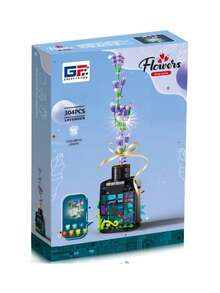 MINKOJA 304 件套益智花卉艺术积木套装，带游戏机的发光薰衣草魔法漂流瓶 - 彩色 - 查看 4