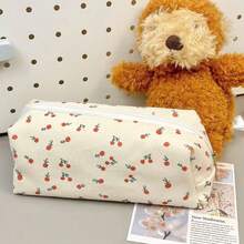 1 件清新小花铅笔盒，高美感学生桌面文具收纳袋返校，返校，学校用品