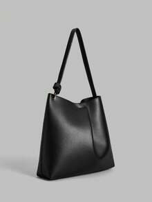 Ontre Women's Black High Capacity Commuter Shoulder Bag - Black - View 3