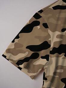 Manfinity 男士极简印花圆领短袖T恤 - 彩色 - 查看 4