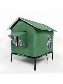 Casa per gatti da esterno pieghevole, isolata e riscaldata, spaziosa e rimovibile, per gatti randagi e da compagnia, portatile e facile da pulire, impermeabile - L-45*40*55 cm - Visualizzare 10