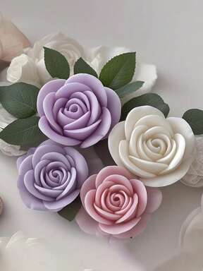 Rose Flower Silicone Mold For DIY Candles - High-Quality Candle Molds For Valentine's Day Gifts, Birthday Presents & Aromatherapy Stone Casting - Easy Release, Durable, And Heat-Resistant