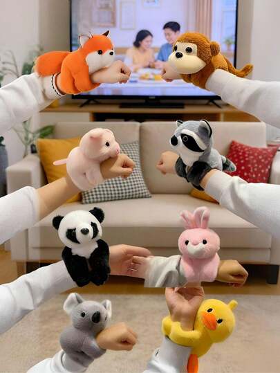POKOJA LAND Vòng tay hình thú dễ thương, hình gấu Koala, gấu trúc, vịt, gấu mèo, khỉ và thỏ nhồi bông, thiết kế sáng tạo, có thể đeo trên cổ tay, một món quà độc đáo cho bạn bè, lựa chọn tuyệt vời cho quà sinh nhật và quà tặng ngày lễ.