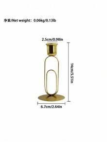 Cirelle Geometric Candle Holder - Metal Wedding & Ramadan Centerpiece, Light Luxury Table Decor For Eid & Anniversary Gift - Gold - View 13