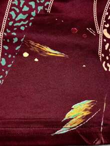INAWLY Plus Size Women All-Over Print Round Neck Short Sleeve T-Shirt For Summer - Multicolor - View 4