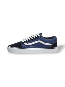 Vans Giày thể thao unisex thoáng khí, thấm mồ hôi, nhẹ, màu trơn, đa năng, có logo, dễ giặt, thích hợp cho thể thao, học đường và hàng ngày, màu xanh navy và trắng VNOA2Z5WIVF - Màu xanh / trắng - Xem 1