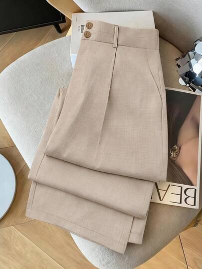 GlowEve CURVE Pantalones casuales de pierna recta para mujer de talla grande