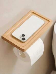 Toilet Paper Holder, Facial Tissue Box, Wall-Mounted Paper Towel Rack, Roll Tissue Box For Bathroom Bathroom Decor Fall Decor - White - View 5
