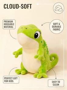 POKOJA LAND Chameleon Plush Doll, Green Chameleon Appearance, Soft And Comfortable Materials, Birthday Gifts For Girlfriend Boyfriend Friends, Home Decorations, Creative Desktop Collectibles - Multicolor - View 4