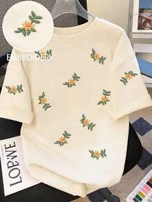 Women's Embroidered T-Shirt, Comfortable Casual, Spring/Summer