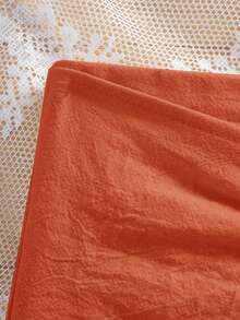 SHEIN 女婴休闲棕色松紧腰短裤，夏季 - 棕色 - 查看 4