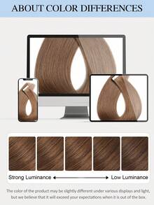 20pcs Straight Tape In 100% Human Hair Extension For Salon Silky Seamless Invisible Honey Brown Blonde For Thin Hair Woman Top Quality Highlight Color Hair Extensions Longlasting Hair - S4 - View 14