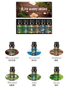 6pcs Aromatherapy Essential Oil Set, Plant Scented, Include, Candle, Aroma Stone, Humidifier, Car & Refill Oil - Multicolor - View 6