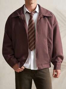 Airaco Men's Casual Plaid Long Sleeve Jacket, Spring/Autumn - Brown - View 4