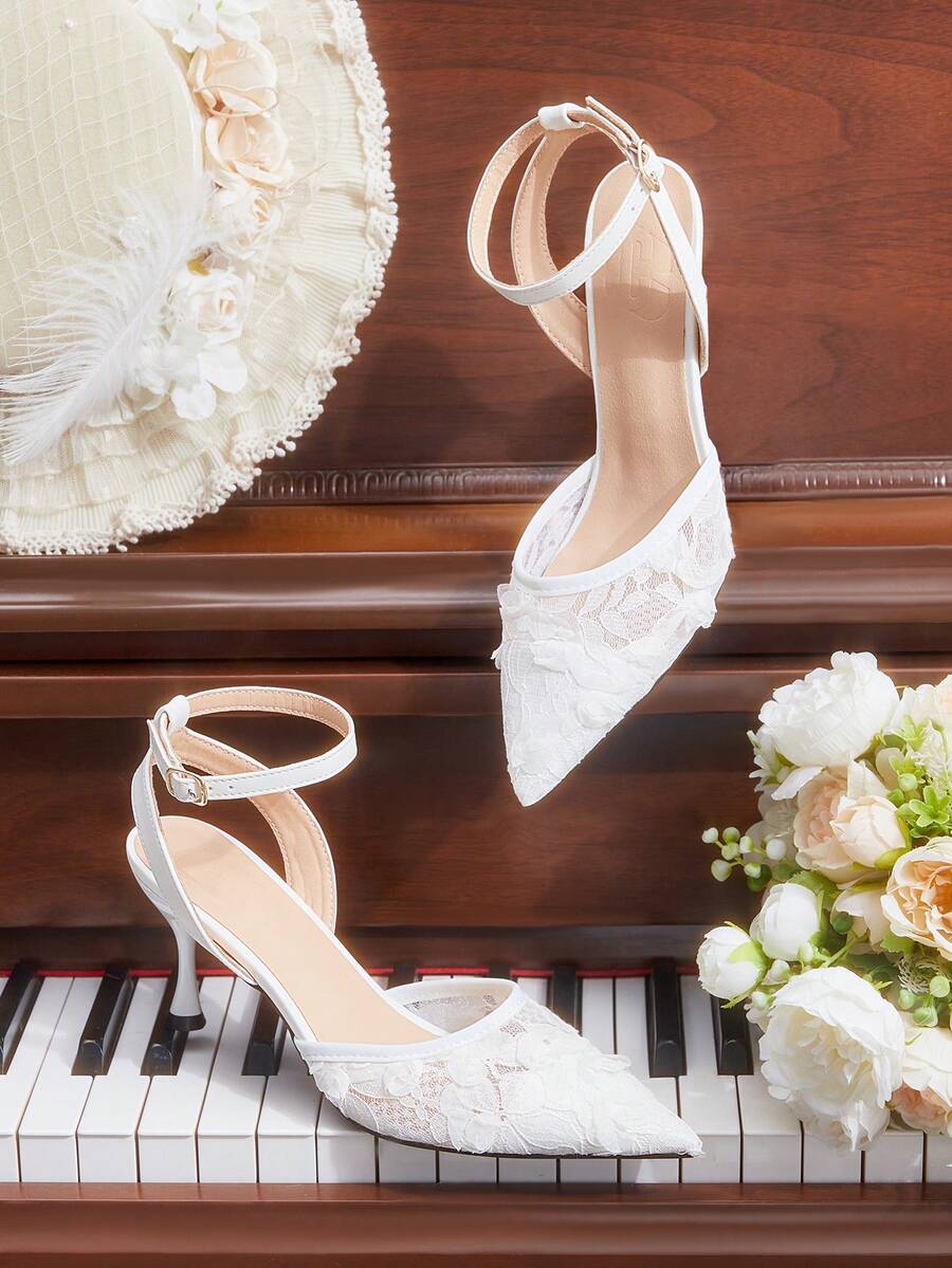 CUCCOO HITCHD Women's Pointed Toe Buckle Design Everyday Versatile Fashionable Elegant High Heels Valentine's Day - Pink - View 1