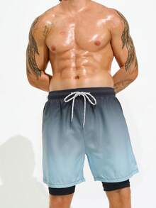 Manfinity VDAYZ Men's Ombre Casual Beach Shorts - Multicolor - View 5